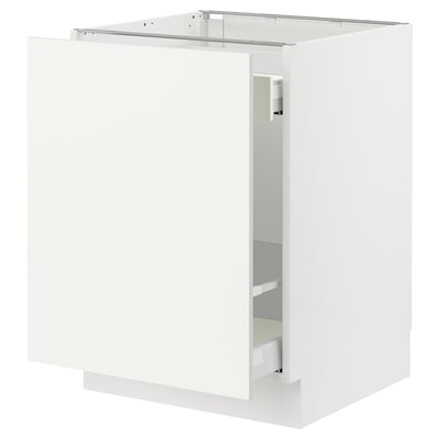SEKTION / MAXIMERA Gabinete bajo clasf residuos/1 prta, blanco/Vallstena blanco, 24x24x30 "
