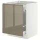 SEKTION / MAXIMERA Gabinete bajo clasf residuos/1 prta, blanco/Voxtorp marrón grisáceo oscuro alto brillo, 24x24x30 "