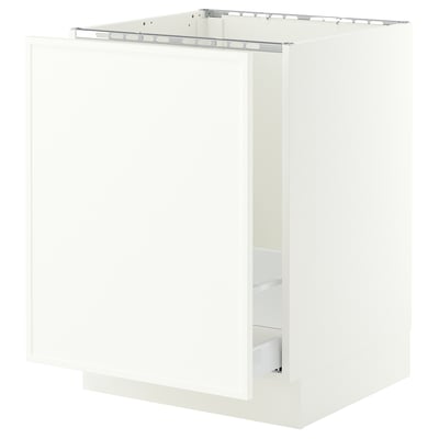 SEKTION / MAXIMERA Gabinete bajo freg/clas residuos, blanco/Aspudden blanco mate, 24x24x30 "