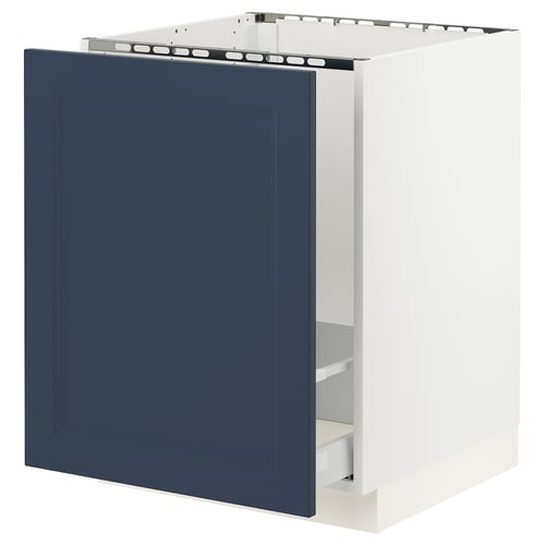 SEKTION / MAXIMERA Gabinete bajo freg/clas residuos, blanco Axstad/mate azul, 24x24x30 "