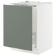 SEKTION / MAXIMERA Gabinete bajo freg/clas residuos, blanco/Nickebo verde grisáceo mate, 24x24x30 "
