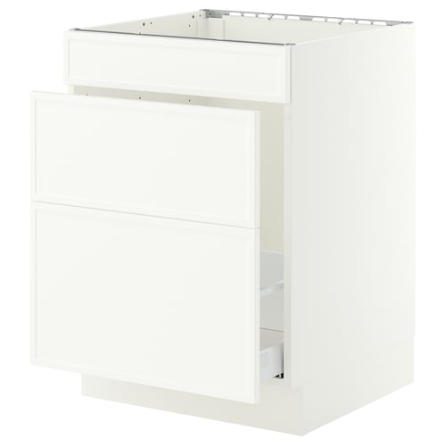 SEKTION / MAXIMERA Gabinete bajo freg/clas rsds/3 frnt, blanco/Aspudden blanco mate, 24x24x30 "