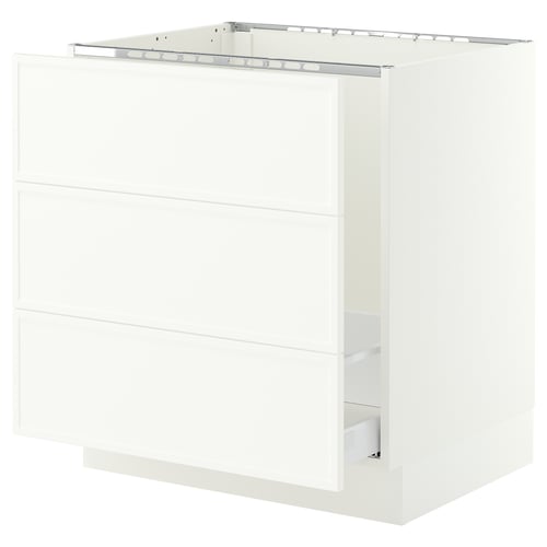 SEKTION / MAXIMERA Gabinete bajo freg/clas rsds/3 frnt, blanco/Aspudden blanco mate, 30x24x30 "