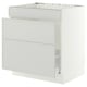 SEKTION / MAXIMERA Gabinete bajo freg/clas rsds/3 frnt, blanco/Aspudden gris claro, 30x24x30 "