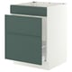 SEKTION / MAXIMERA Gabinete bajo freg/clas rsds/3 frnt, blanco/Aspudden gris verdoso oscuro, 24x24x30 "