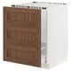SEKTION / MAXIMERA Gabinete bajo freg/clas rsds/3 frnt, blanco Enköping/marrón efecto de nogal, 24x24x30 "