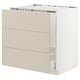 SEKTION / MAXIMERA Gabinete bajo freg/clas rsds/3 frnt, blanco/Havstorp beige, 30x24x30 "