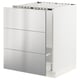 SEKTION / MAXIMERA Gabinete bajo freg/clas rsds/3 frnt, blanco/Nogsta acero inoxidable, 24x24x30 "
