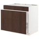SEKTION / MAXIMERA Gabinete bajo freg/clas rsds/3 frnt, blanco/Sinarp marrón, 36x24x30 "