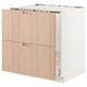 SEKTION / MAXIMERA Gabinete bajo freg/cls residuos/2fr, blanco/Fröjered bambú claro, 30x24x30 "