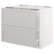 SEKTION / MAXIMERA Gabinete bajo freg/cls residuos/2fr, blanco/Lerhyttan gris claro, 36x24x30 "