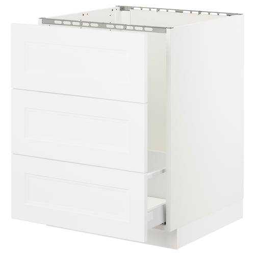 SEKTION / MAXIMERA Gabinete bajo freg/cls residuos/3fr, blanco/Axstad blanco mate, 24x24x30 "