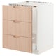 SEKTION / MAXIMERA Gabinete bajo freg/cls residuos/3fr, blanco/Fröjered bambú claro, 24x24x30 "