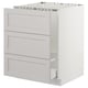 SEKTION / MAXIMERA Gabinete bajo freg/cls residuos/3fr, blanco/Lerhyttan gris claro, 24x24x30 "