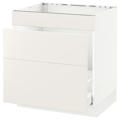 SEKTION / MAXIMERA Gabinete bajo freg/cls residuos/3fr, blanco/Veddinge blanco, 30x24x30 "