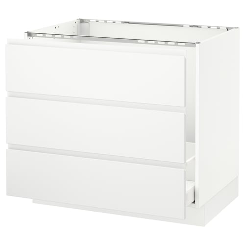 SEKTION / MAXIMERA Gabinete bajo freg/cls residuos/3fr, blanco/Voxtorp blanco mate, 36x24x30 "