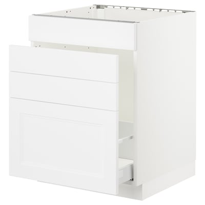 SEKTION / MAXIMERA Gabinete bajo freg/cls residuos/4fr, blanco/Axstad blanco mate, 24x24x30 "