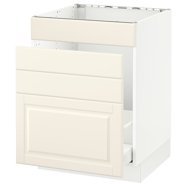 SEKTION / MAXIMERA Gabinete bajo freg/cls residuos/4fr, blanco/Bodbyn color hueso, 24x24x30 "