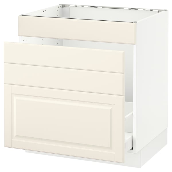 SEKTION / MAXIMERA Gabinete bajo freg/cls residuos/4fr, blanco/Bodbyn color hueso, 30x24x30 "
