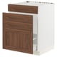 SEKTION / MAXIMERA Gabinete bajo freg/cls residuos/4fr, blanco Enköping/marrón efecto de nogal, 24x24x30 "