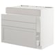SEKTION / MAXIMERA Gabinete bajo freg/cls residuos/4fr, blanco/Lerhyttan gris claro, 36x24x30 "