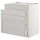 SEKTION / MAXIMERA Gabinete bajo freg/cls residuos/4fr, blanco/Lerhyttan gris claro, 30x24x30 "