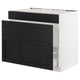 SEKTION / MAXIMERA Gabinete bajo freg/cls residuos/4fr, blanco/Lerhyttan teñido en negro, 36x24x30 "