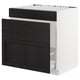 SEKTION / MAXIMERA Gabinete bajo freg/cls residuos/4fr, blanco/Lerhyttan teñido en negro, 30x24x30 "