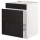 SEKTION / MAXIMERA Gabinete bajo freg/cls residuos/4fr, blanco/Lerhyttan teñido en negro, 24x24x30 "