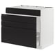 SEKTION / MAXIMERA Gabinete bajo freg/cls residuos/4fr, blanco/Upplöv antracita mate, 36x24x30 "