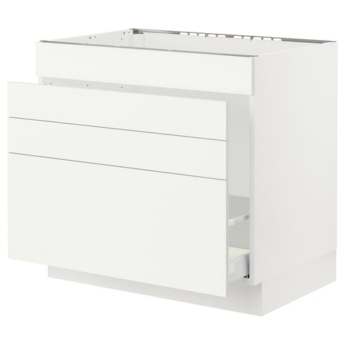 SEKTION / MAXIMERA Gabinete bajo freg/cls residuos/4fr, blanco/Vallstena blanco, 36x24x30 "