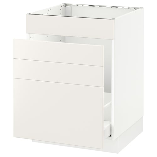 SEKTION / MAXIMERA Gabinete bajo freg/cls residuos/4fr, blanco/Veddinge blanco, 24x24x30 "