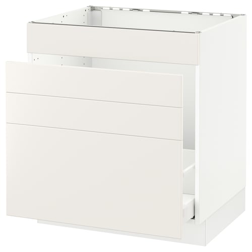 SEKTION / MAXIMERA Gabinete bajo freg/cls residuos/4fr, blanco/Veddinge blanco, 30x24x30 "