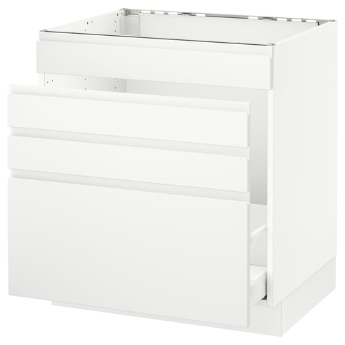 SEKTION / MAXIMERA Gabinete bajo freg/cls residuos/4fr, blanco/Voxtorp blanco mate, 30x24x30 "
