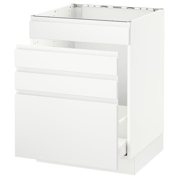 SEKTION / MAXIMERA Gabinete bajo freg/cls residuos/4fr, blanco/Voxtorp blanco mate, 24x24x30 "