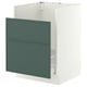 SEKTION / MAXIMERA Gabinete bajo freg HAVSEN/clrs/2fr, blanco/Aspudden gris verdoso oscuro, 24x24x30 "