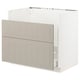 SEKTION / MAXIMERA Gabinete bajo freg HAVSEN/clrs/2fr, blanco/Stensund beige, 36x24x30 "