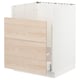SEKTION / MAXIMERA Gabinete bajo freg HAVSEN/rsds/2frn, blanco/Askersund efecto de fresno claro, 24x24x30 "