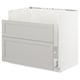 SEKTION / MAXIMERA Gabinete bajo freg HAVSEN/rsds/2frn, blanco/Lerhyttan gris claro, 36x24x30 "