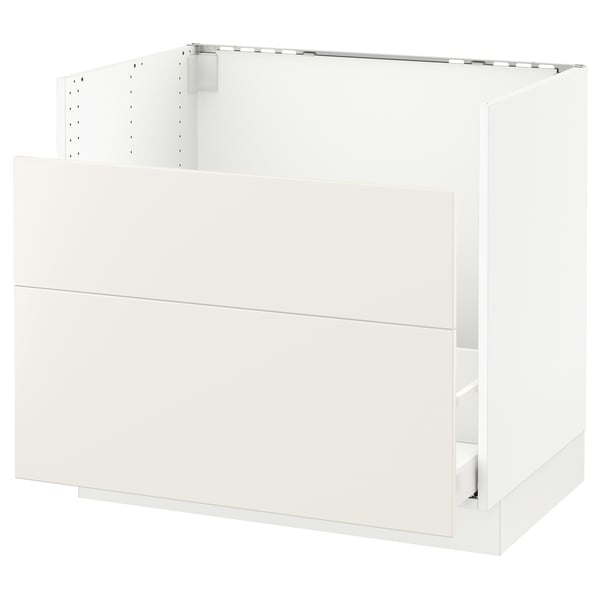SEKTION / MAXIMERA Gabinete bajo freg HAVSEN/rsds/2frn, blanco/Veddinge blanco, 36x24x30 "