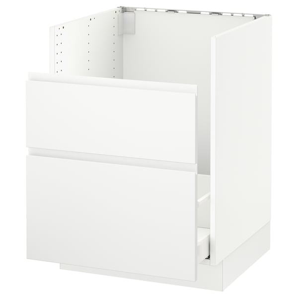 SEKTION / MAXIMERA Gabinete bajo freg HAVSEN/rsds/2frn, blanco/Voxtorp blanco mate, 24x24x30 "