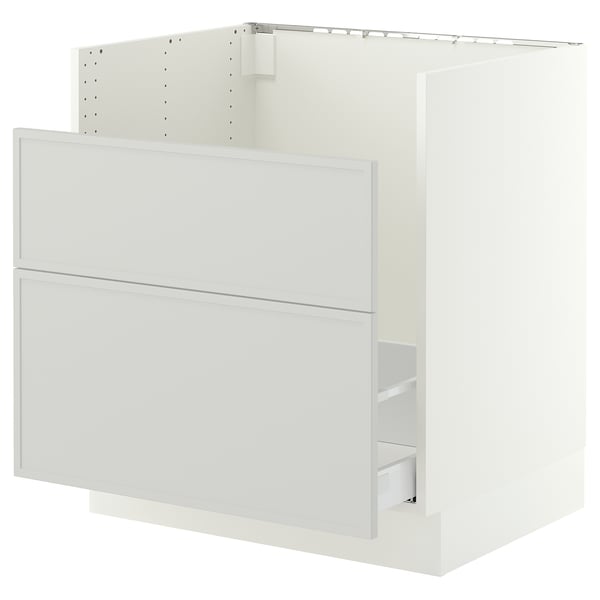 SEKTION / MAXIMERA Gabinete bajo fregadero TALLSJÖN, blanco/Aspudden gris claro, 30x24x30 "