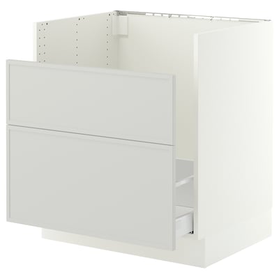 SEKTION / MAXIMERA Gabinete bajo fregadero TALLSJÖN, blanco/Aspudden gris claro, 30x24x30 "