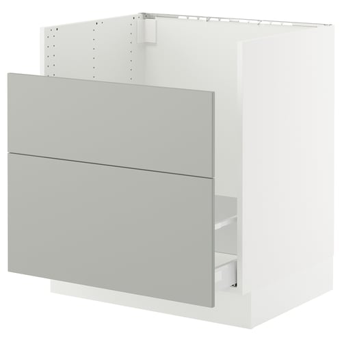 SEKTION / MAXIMERA Gabinete bajo fregadero TALLSJÖN, blanco/Havstorp gris claro, 30x24x30 "