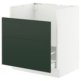 SEKTION / MAXIMERA Gabinete bajo fregadero TALLSJÖN, blanco/Havstorp verde oscuro, 30x24x30 "