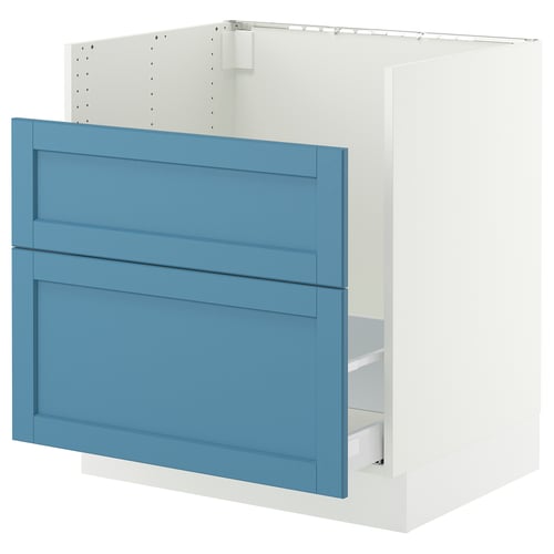 SEKTION / MAXIMERA Gabinete bajo fregadero TALLSJÖN, blanco/Lerhyttan azul, 30x24x30 "