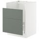 SEKTION / MAXIMERA Gabinete bajo fregadero TALLSJÖN, blanco/Nickebo verde grisáceo mate, 24x24x30 "