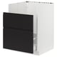 SEKTION / MAXIMERA Gabinete bajo fregadero TALLSJÖN, blanco/Upplöv antracita mate, 24x24x30 "
