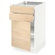 SEKTION / MAXIMERA Gabinete bajo+puerta/2 cajones, blanco/Askersund efecto de fresno claro, 18x24x30 "