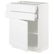 SEKTION / MAXIMERA Gabinete bajo+puerta/2 cajones, blanco/Axstad blanco mate, 24x15x30 "